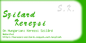 szilard kerezsi business card